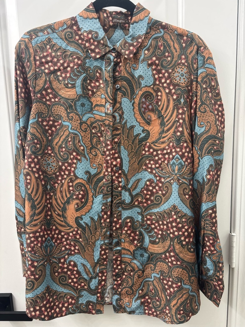 J McLaughlin button up blouse long sleeve like new